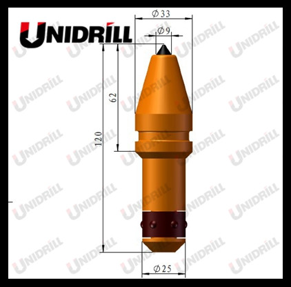 Unidrill C31 Pick For Soft To Hard Rock And Concrete Drilling