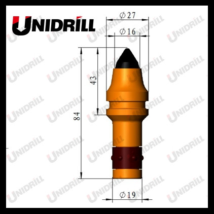 BSK12 Trench Drilling Bullet Bit Betek Trenching Conical Tool